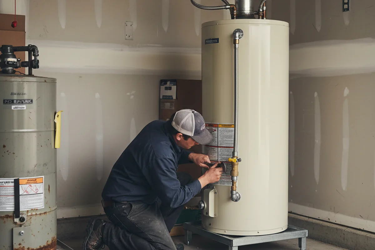 Water heater and shutoff valve replacement in Smithtown