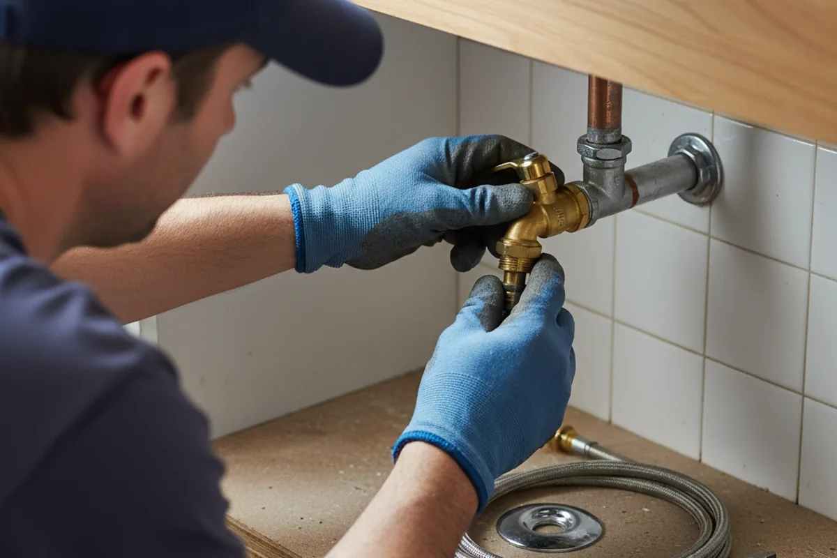 Shutoff valve and fitting work during Emergency Plumbing in Smithtown